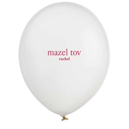 Big Word Mazel Tov Latex Balloons